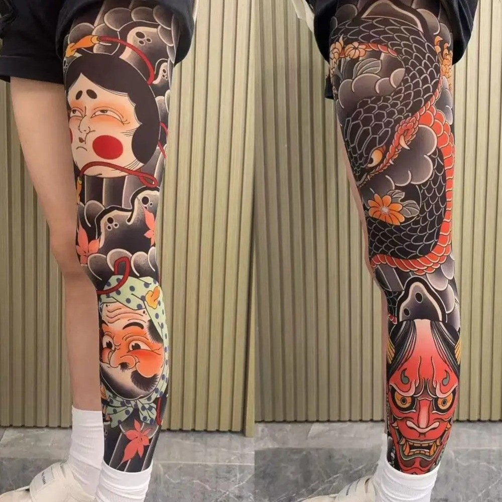 Fishing Socks - Neue bedruckte Strumpfhosen mit Fake-Tattoo-Effekt für