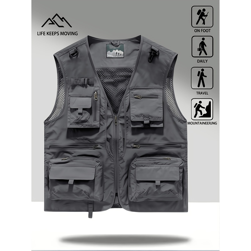 Fishing Vest - Frühlings- und Sommer-Neuheit: Herren-Mehrtaschen-Arbeitsweste, Angler- und