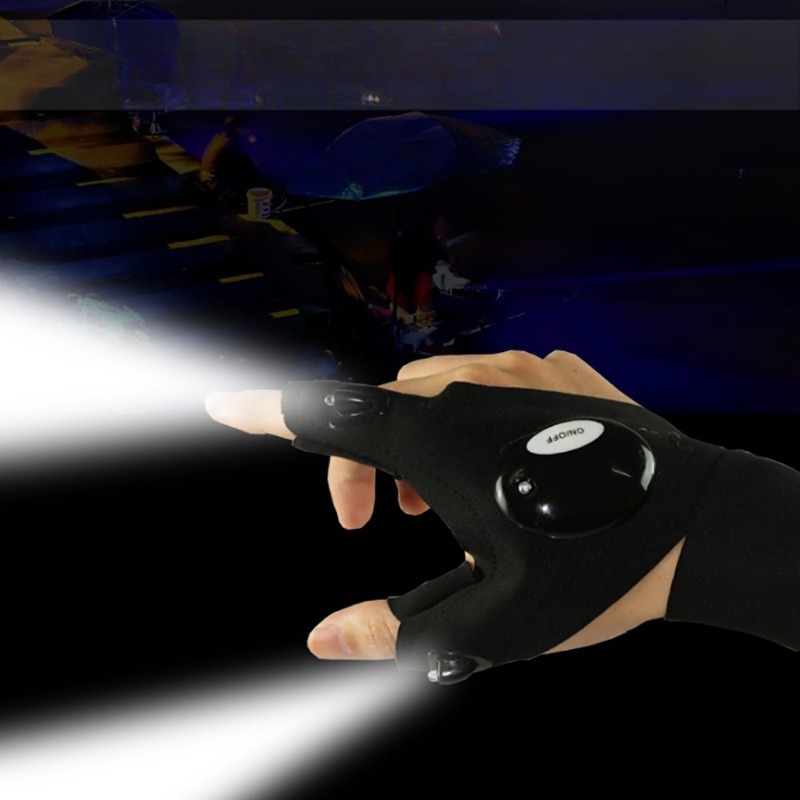 Fishing Gloves - LED Taschenlampe Leuchtende Angeln Handschuhe Notfall