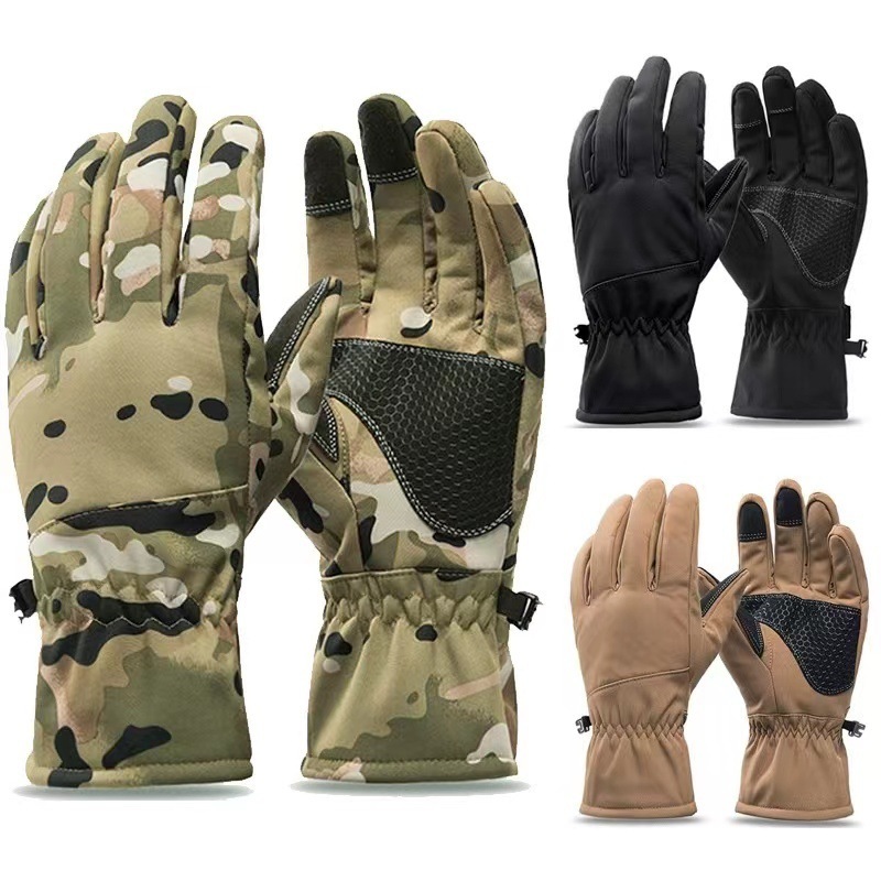 Fishing Gloves - Taktik im Freien, Tarnung, Jagd, warm,